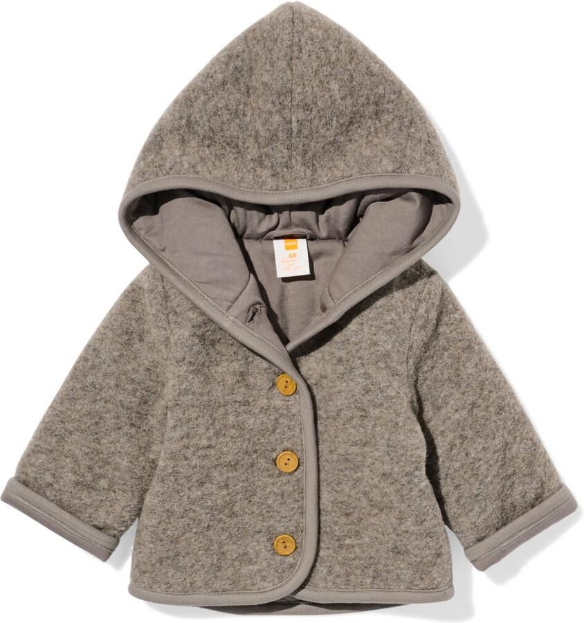 HEMA Newborn Jas Met Wol Bruin (bruin)