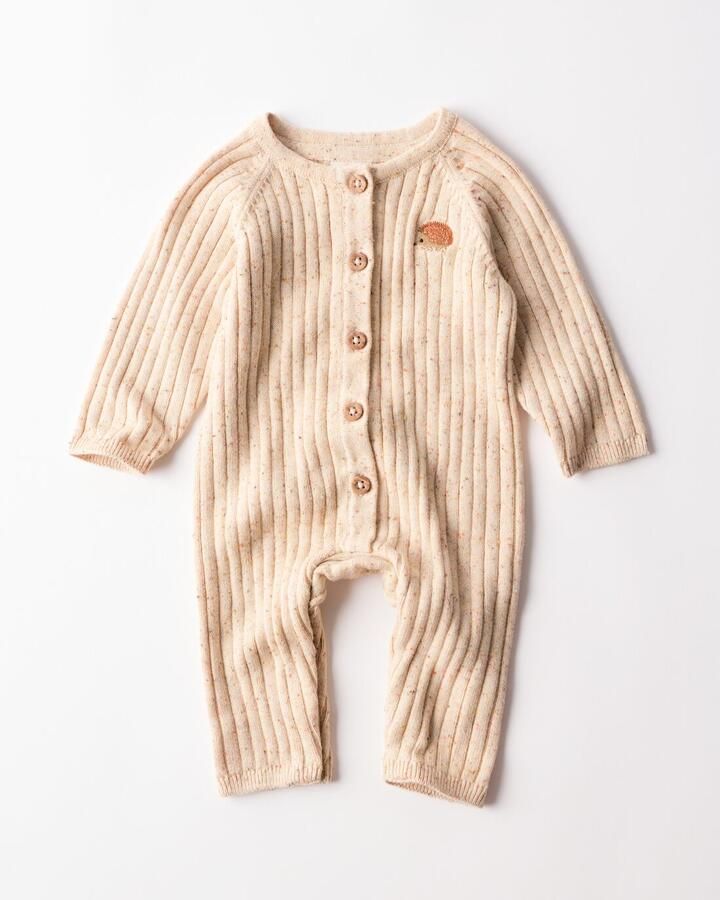 HEMA Newborn Jumpsuit Fijngebreid Egel Ecru