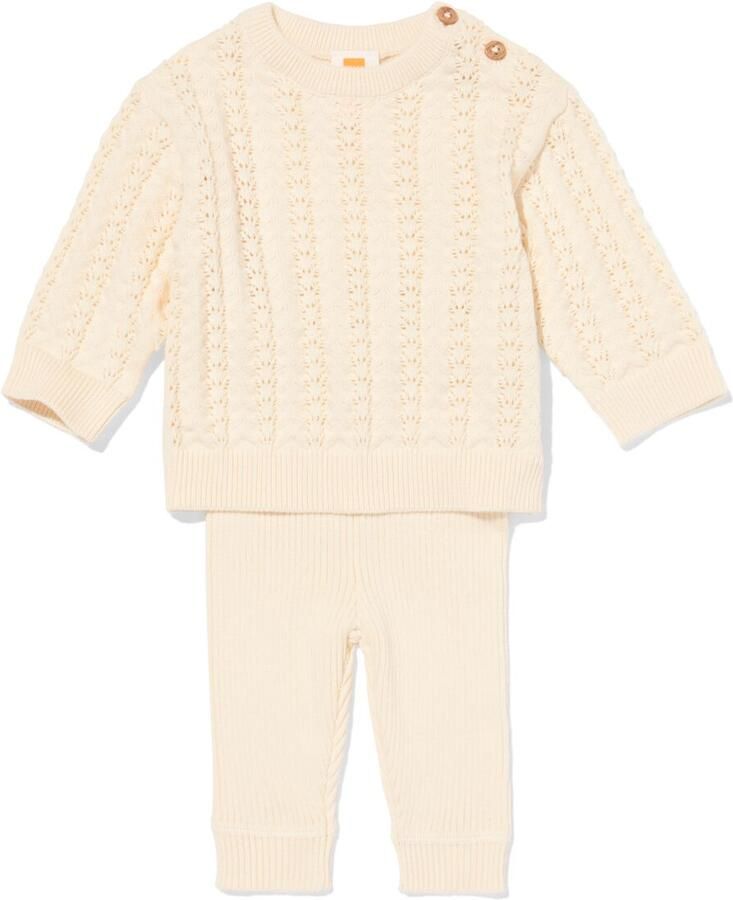 HEMA Newborn Kledingset Ajour Ecru (ecru) - Foto 2