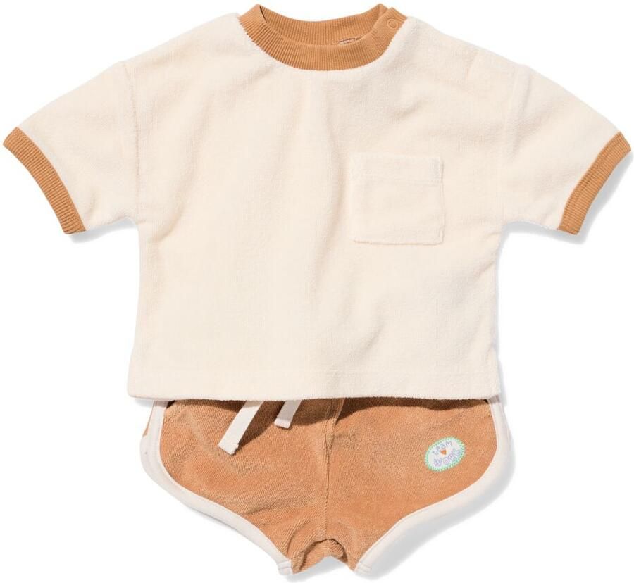 HEMA Newborn Kledingset Badstof Bruin (bruin)
