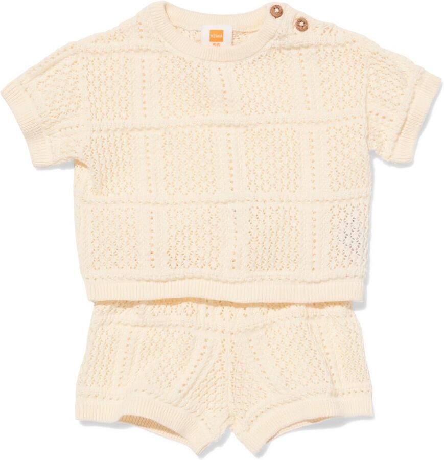 HEMA Newborn Kledingset Fijngebreid Ecru (ecru) - Foto 2