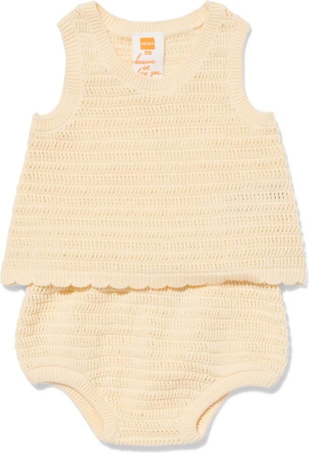 HEMA Newborn Kledingset Fijngebreid Ecru (ecru)
