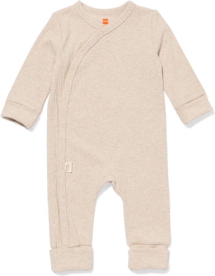 HEMA Newborn Meegroei Boxpakje LENZING™ ECOVERO™ Rib Zand (zand) - Foto 2