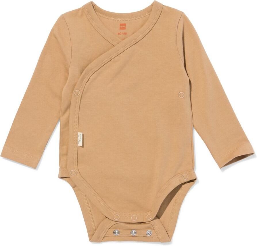 HEMA Newborn Meegroei Overslagromper Bruin (bruin) - Foto 2