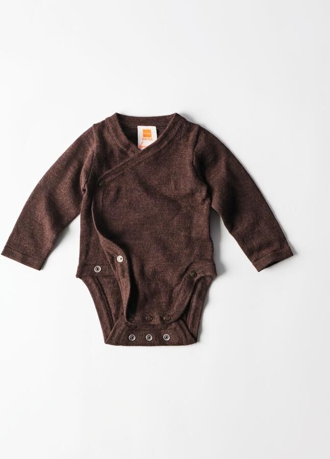 HEMA Newborn Meegroei Overslagromper Merinowol Bruin