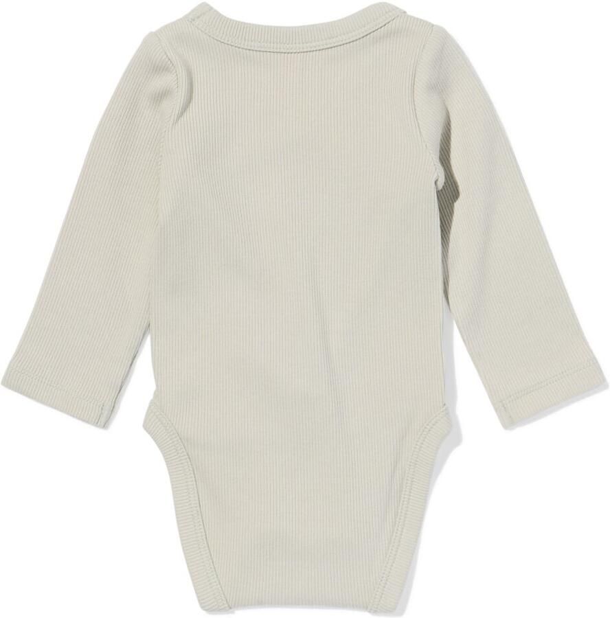 HEMA Newborn Meegroei Overslagromper Rib Lichtgroen (lichtgroen)