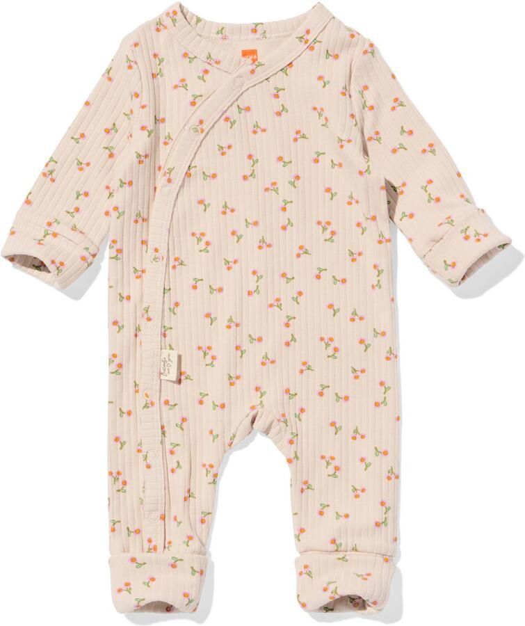 HEMA Newborn Meegroeiboxpakje LENZING™ ECOVERO™-(viscose) Rib Bloemen Ecru (ecru) - Foto 2