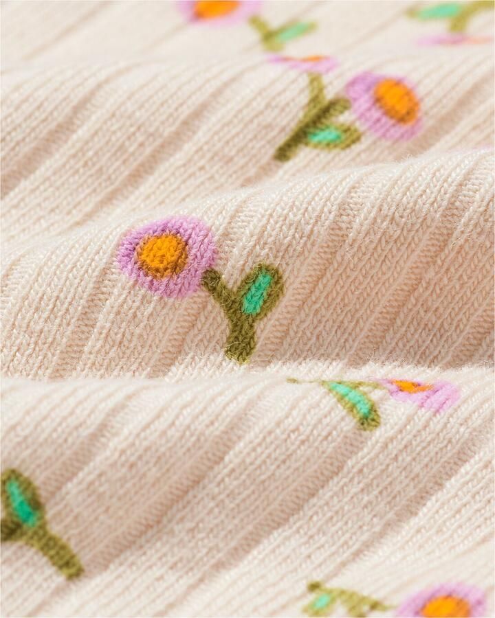 HEMA Newborn Meegroeiboxpakje LENZING™ ECOVERO™-(viscose) Rib Bloemen Ecru (ecru)
