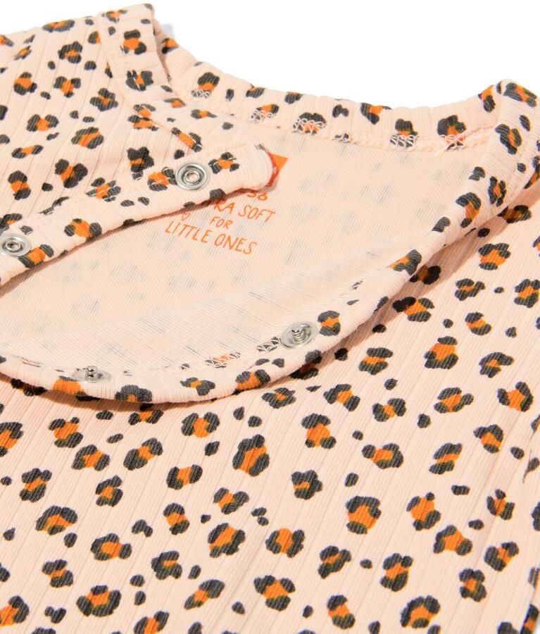 HEMA Newborn Meegroeiboxpakje LENZING™ ECOVERO™-(viscose) Rib Dieren Zalmroze (zalmroze) - Foto 2