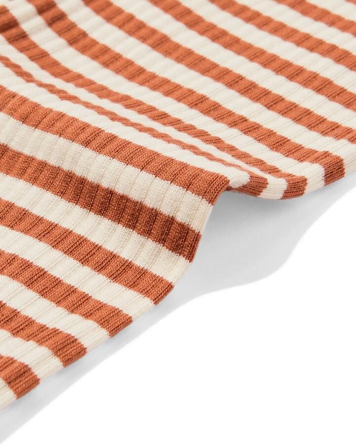 HEMA Newborn Meegroeilegging Strepen Bruin (bruin)