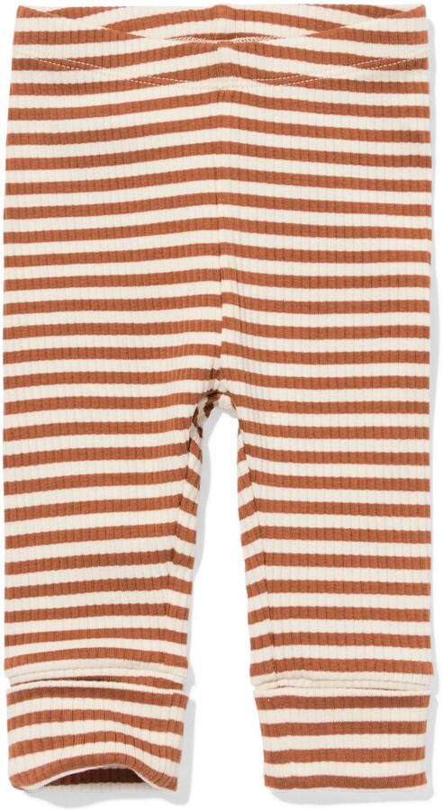 HEMA Newborn Meegroeilegging Strepen Bruin (bruin)