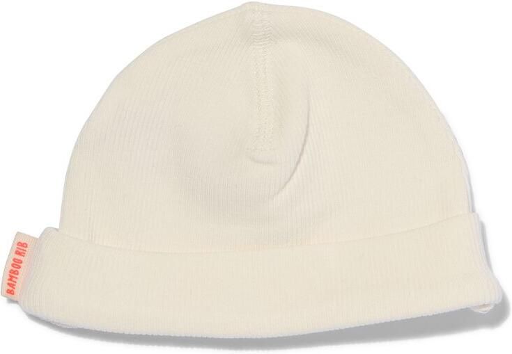 HEMA Newborn Muts Bamboe Rib (wit) - Foto 2