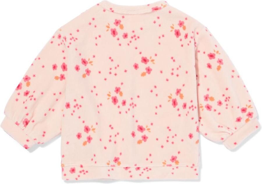 HEMA Newborn Sweater Velours Lichtroze (lichtroze)