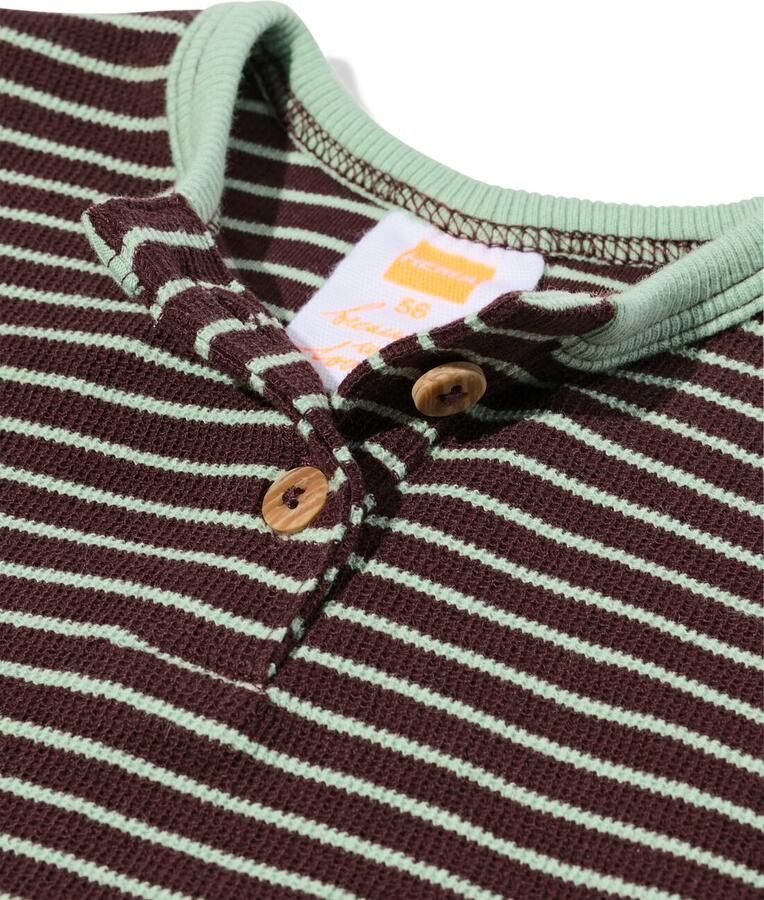 HEMA Newborn T-shirt Wafel Strepen Groen (groen) - Foto 2