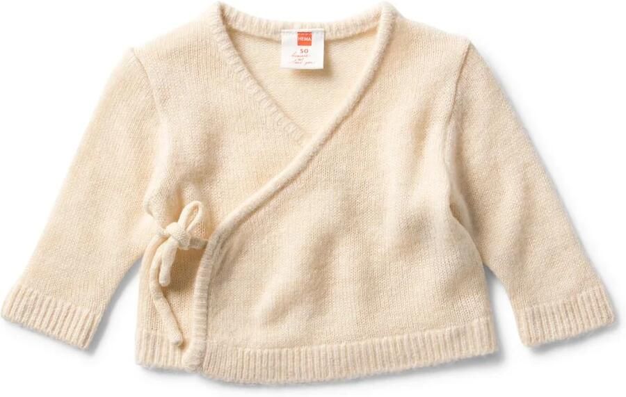HEMA Newborn Trui Fijngebreid Ecru