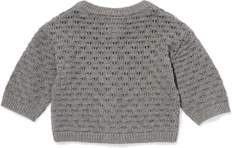 HEMA Newborn Vest Ajour Grijsmelange (grijsmelange)
