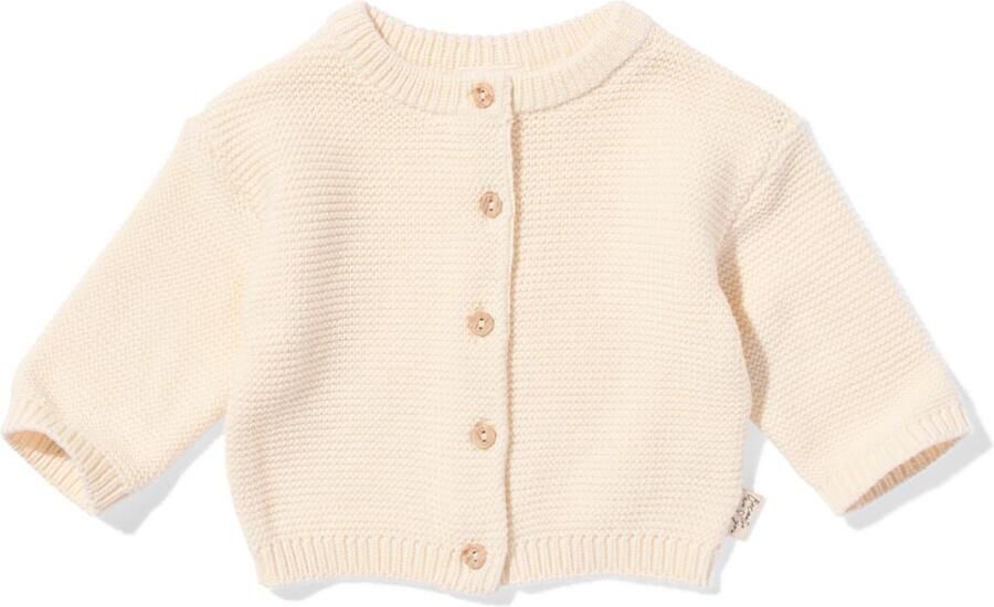 HEMA Newborn Vest Fijngebreid Ecru (ecru) - Foto 2