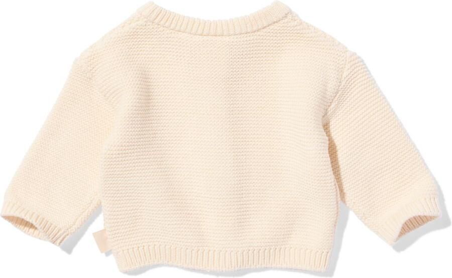 HEMA Newborn Vest Fijngebreid Ecru (ecru)