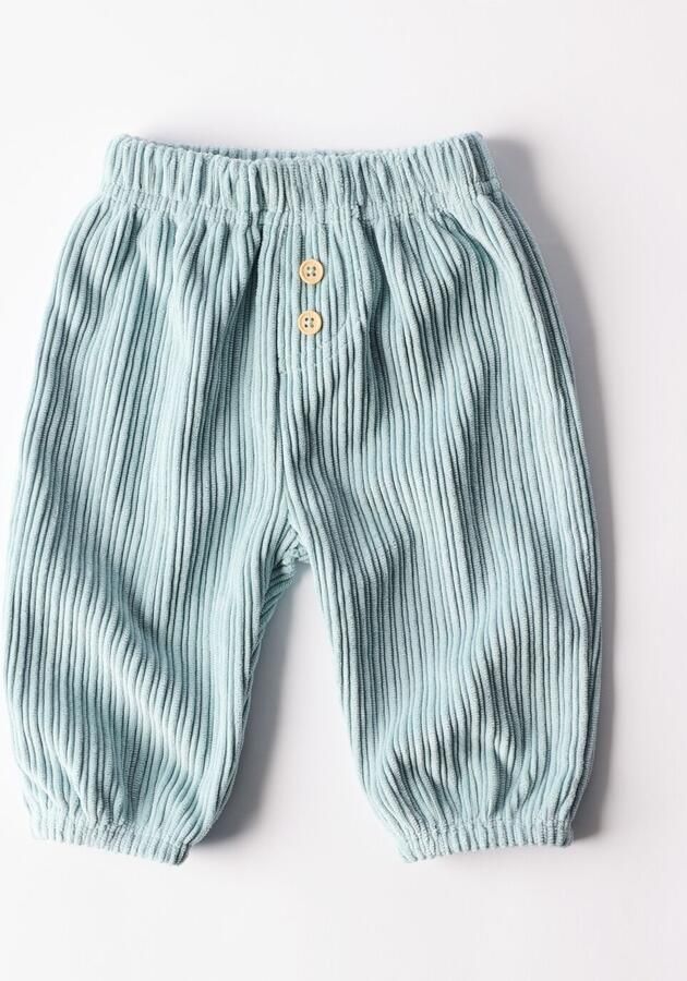 HEMA Newbornbroek Comfy Fit Rib Blauw