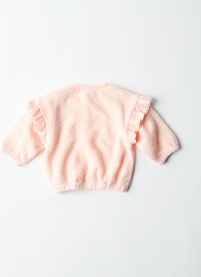 HEMA Newbornsweater Teddy Bloemen Lichtroze - Foto 2