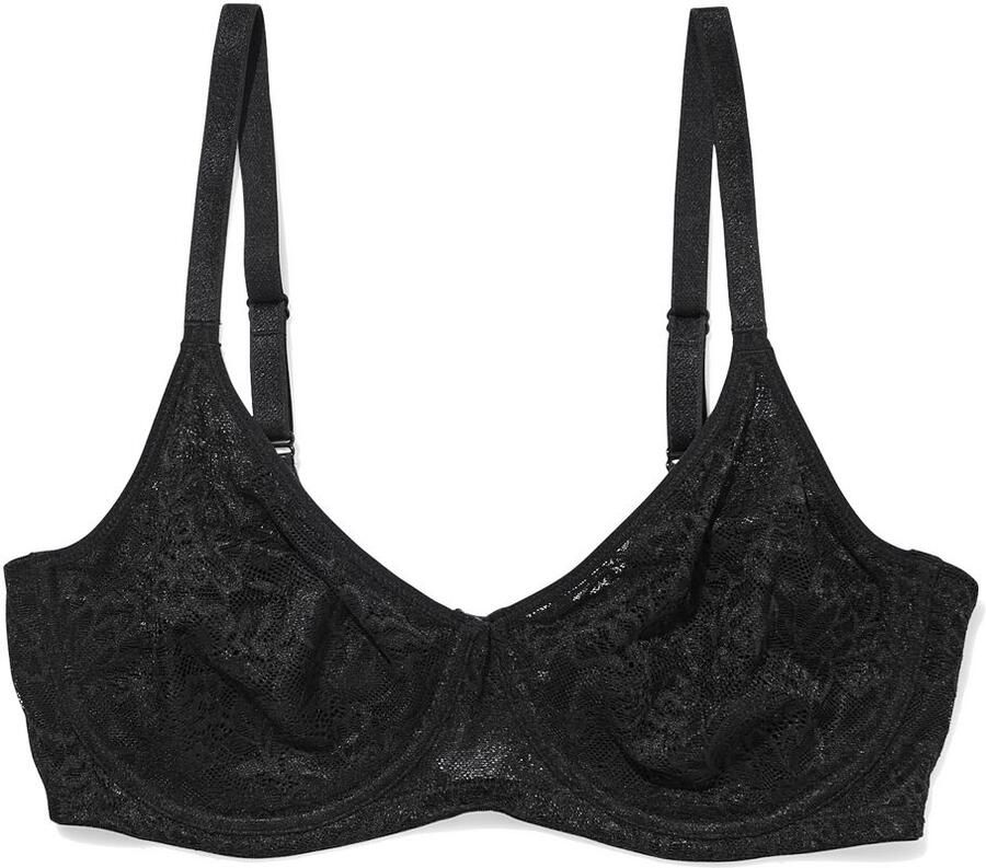 HEMA Niet Voorgevormde Bh Met Kant Met Beugel Zwart (zwart)