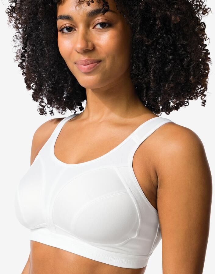 HEMA Niet Voorgevormde Sportbh Heavy Support Zonder Beugel Wit (wit)
