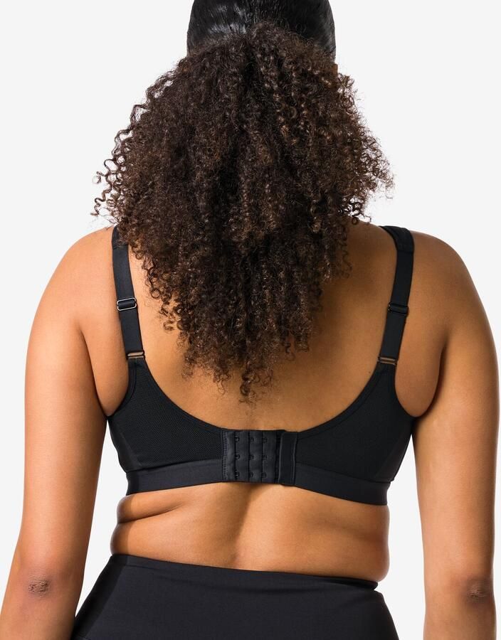HEMA Niet Voorgevormde Sportbh Heavy Support Zonder Beugel Zwart - Foto 2