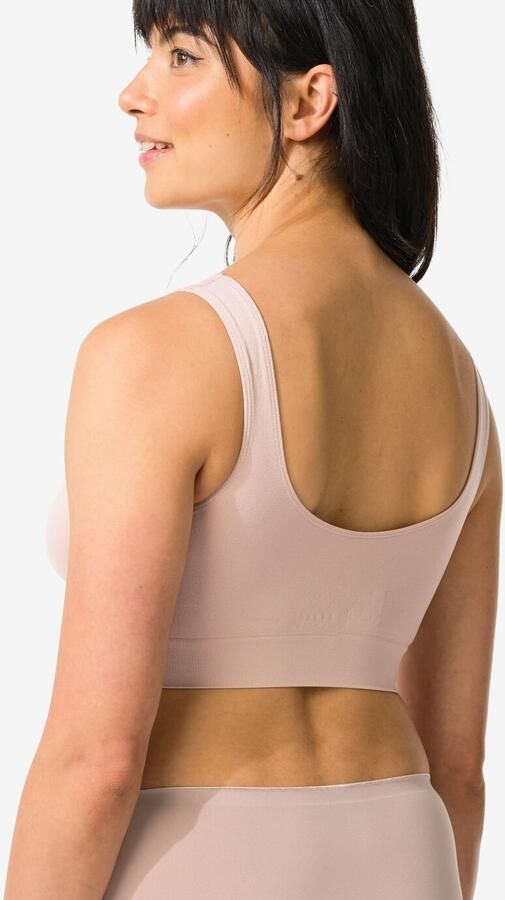 HEMA Niet Voorgevormde Top Zonder Beugel Naadloos Beige (beige) - Foto 3