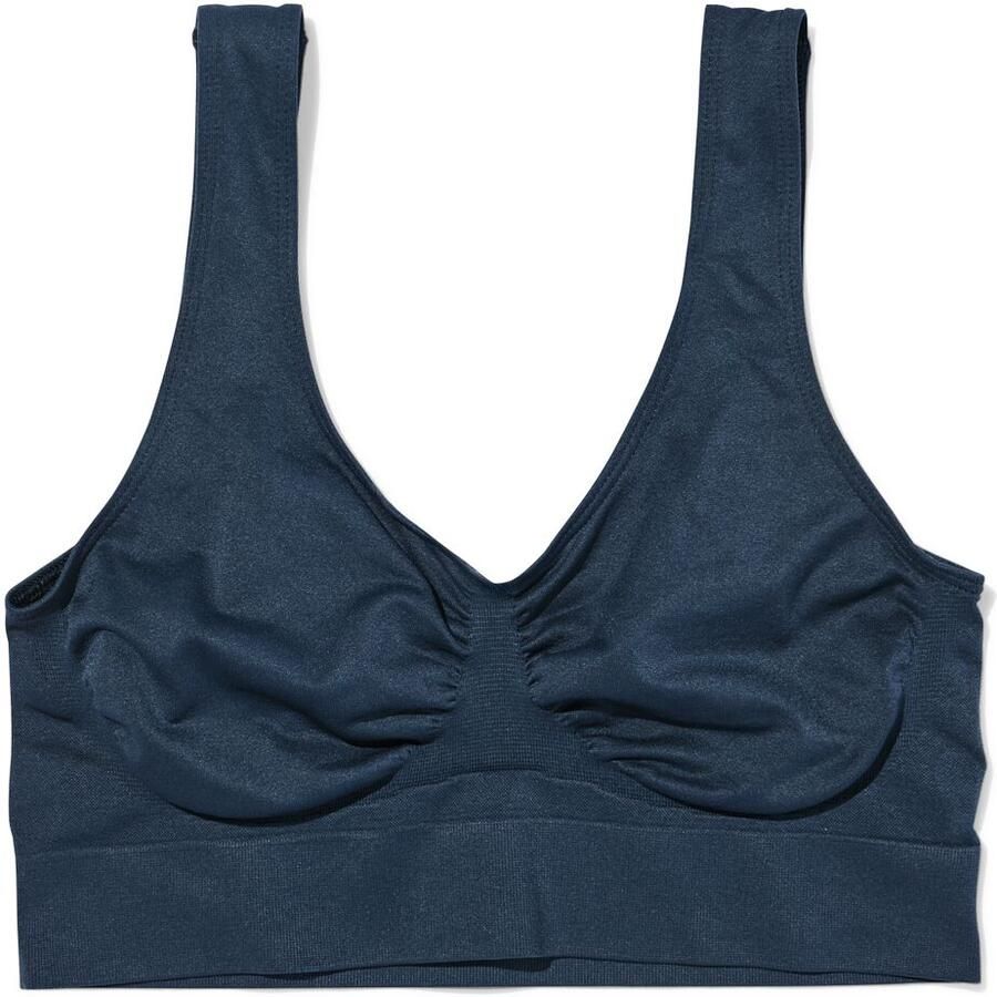 HEMA Niet Voorgevormde Top Zonder Beugel Naadloos Donkerblauw (donkerblauw)