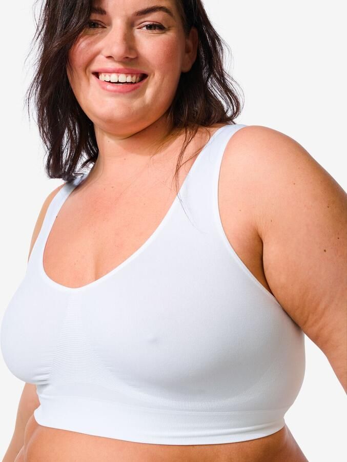 HEMA Niet Voorgevormde Top Zonder Beugel Naadloos Wit - Foto 1