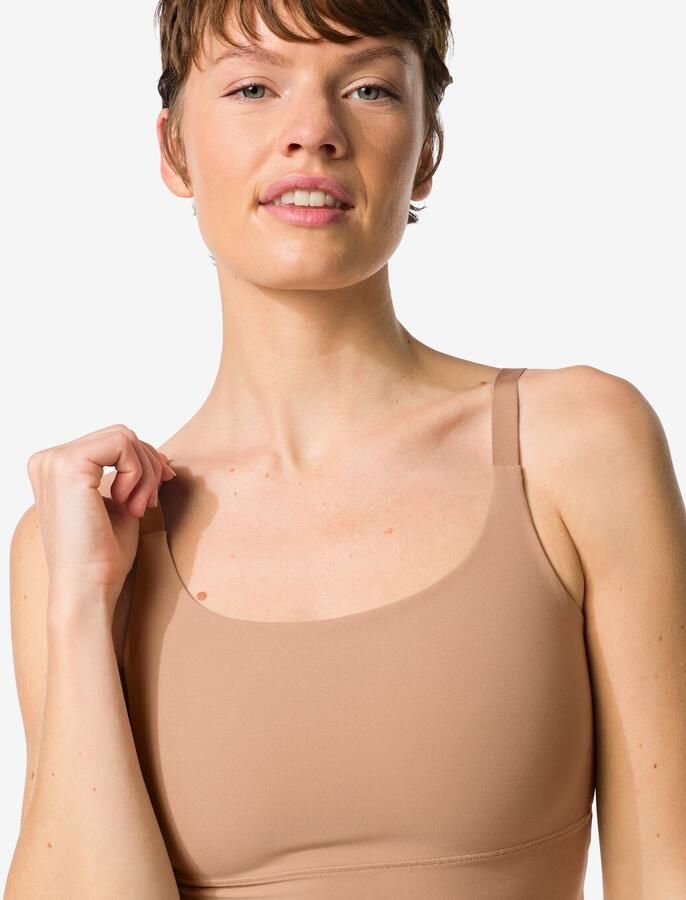HEMA Niet Voorgevormde Top Zonder Beugel Ultimate Comfort Lichtbruin (lichtbruin)