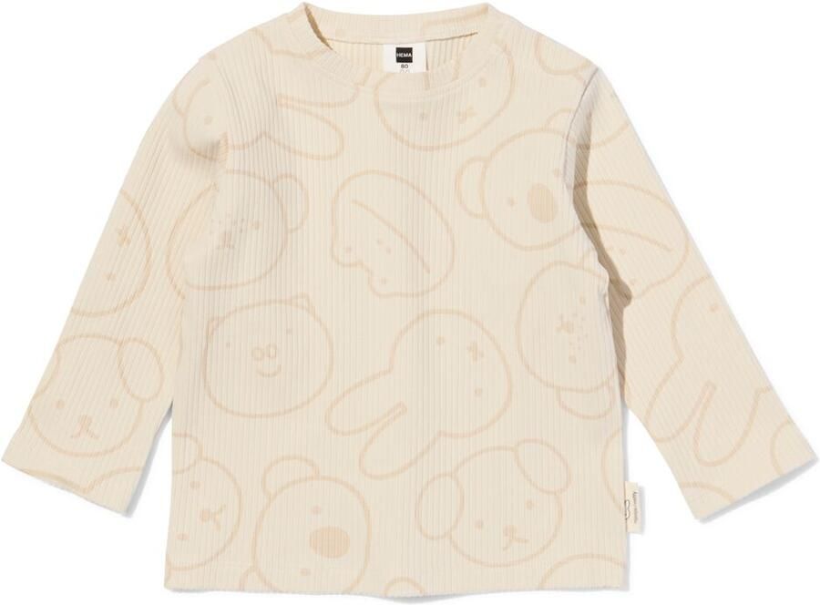 HEMA Nijntje Baby T-shirt Rib Ecru (ecru)