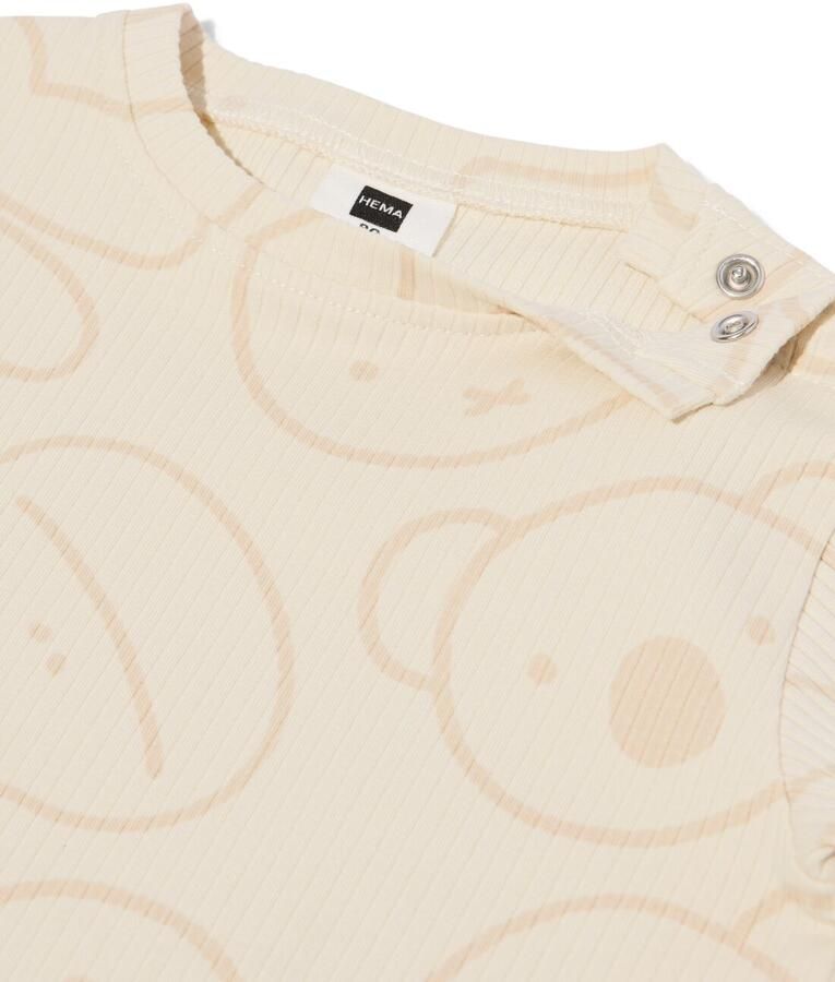 HEMA Nijntje Baby T-shirt Rib Ecru (ecru) - Foto 2