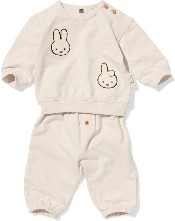 HEMA Nijntje Babykledingset Comfy Fit Sweatstof Zand (zand)