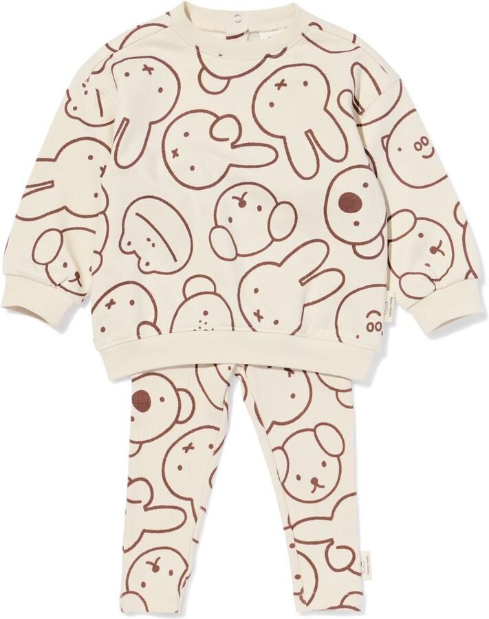 HEMA Nijntje Babykledingset Sweatstof Ecru (ecru)