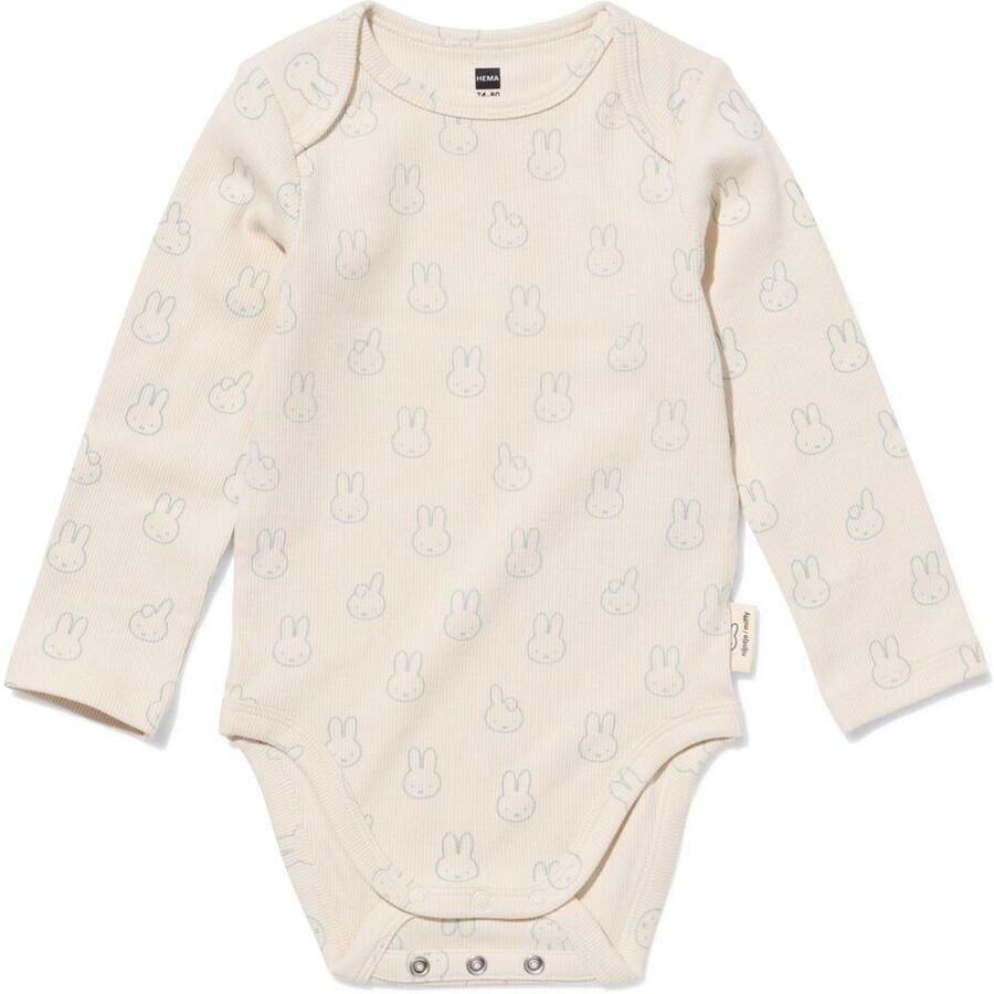 HEMA Nijntje Babyromper LENZING™ ECOVERO™ Rib Wit (wit)