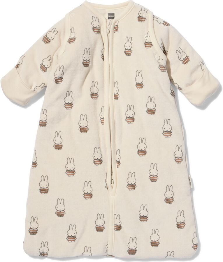 HEMA Nijntje Babyslaapzak Met Afneembare Mouwen Velours 3tog Beige