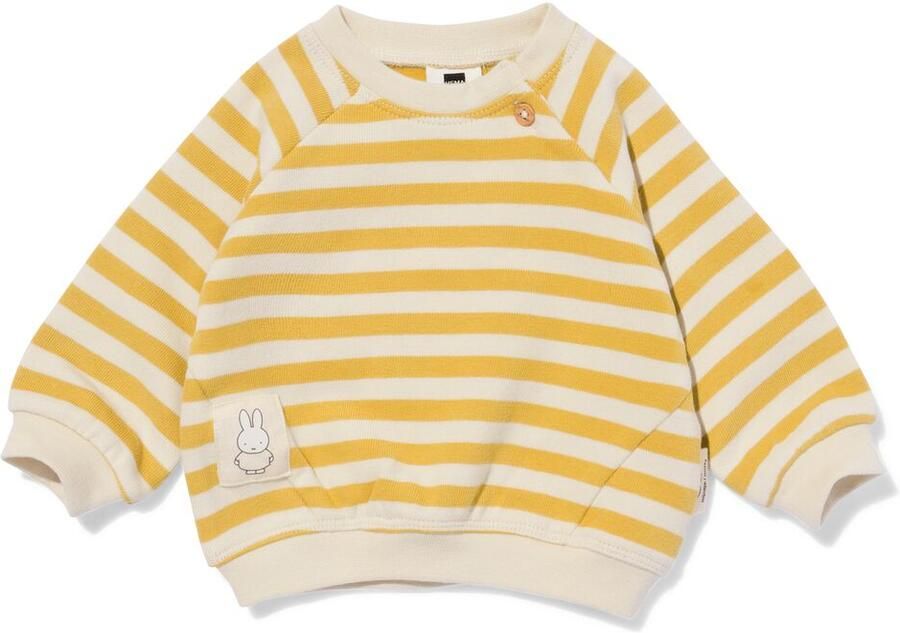 HEMA Nijntje Babytrui Sweatstof Strepen Ecru (ecru)