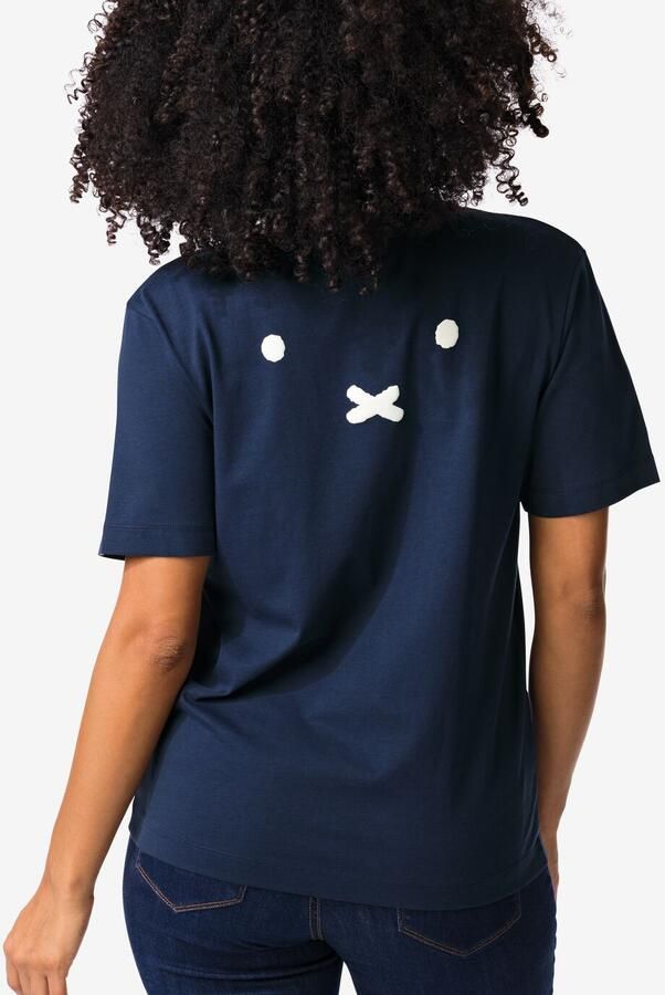 HEMA Nijntje Dames T-shirt Jersey Print Donkerblauw (donkerblauw)