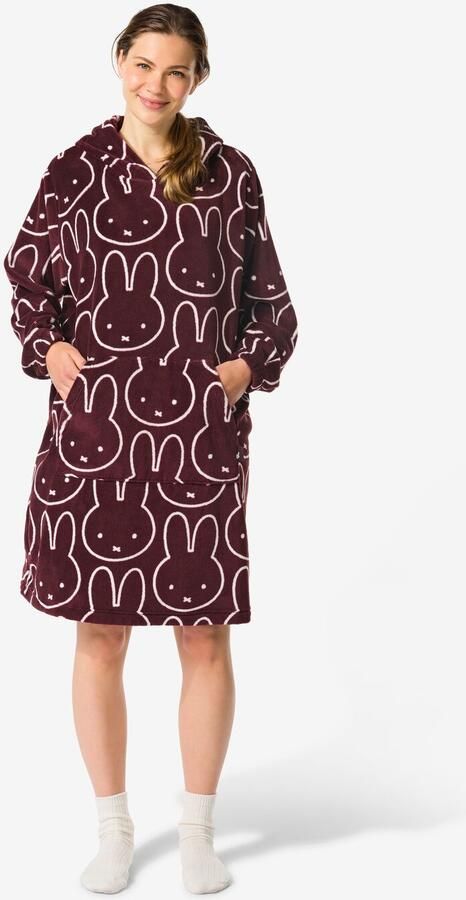 HEMA Nijntje Damesnachthemd Fleece Bordeauxrood (bordeauxrood) - Foto 2