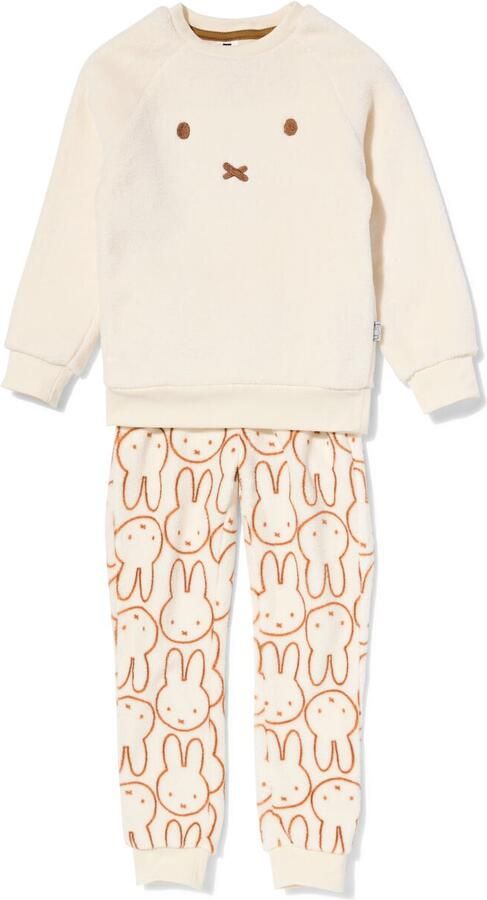 HEMA Nijntje Kinderpyjama Fleece Gebroken Wit (gebroken wit)