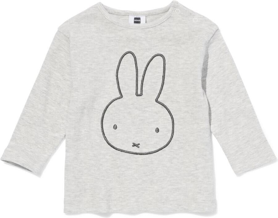 HEMA Nijntje Newborn Shirt Rib Grijsmelange (grijsmelange) - Foto 2