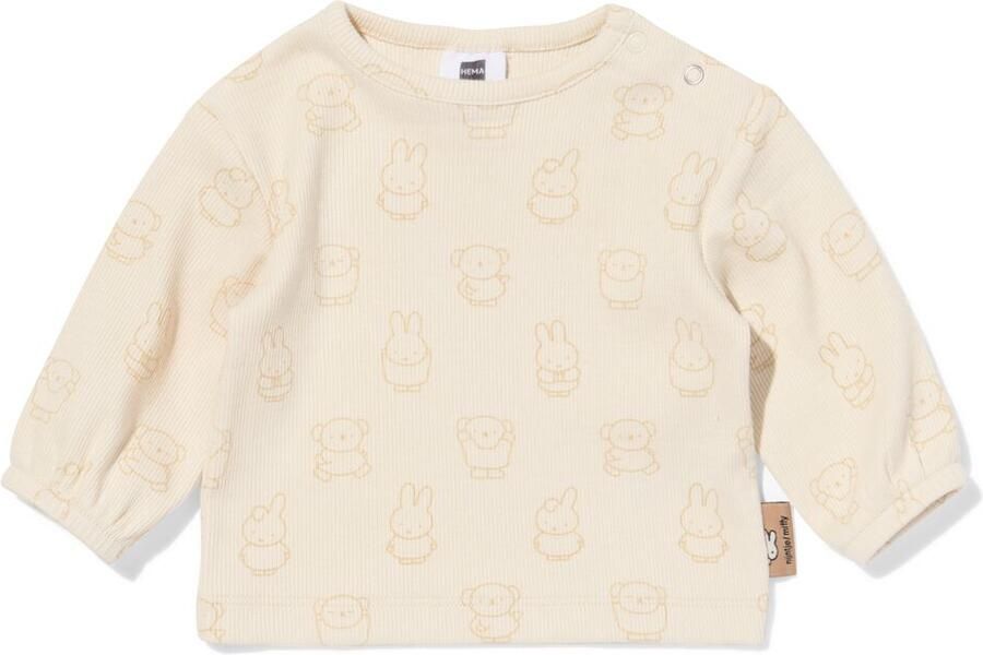 HEMA Nijntje Newborn T-shirt Rib Ecru (ecru) - Foto 2