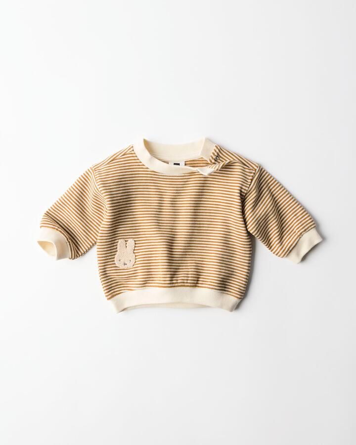 HEMA Nijntje Newborn Trui Sweatstof Strepen Ecru