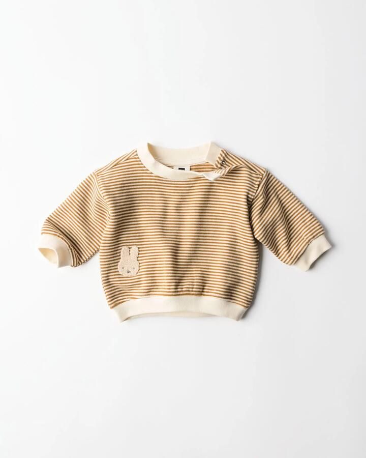 HEMA Nijntje Newborn Trui Sweatstof Strepen Ecru