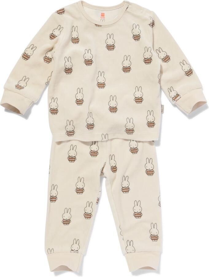 HEMA Nijntje Pyjama Velours Gebroken Wit (gebroken wit)
