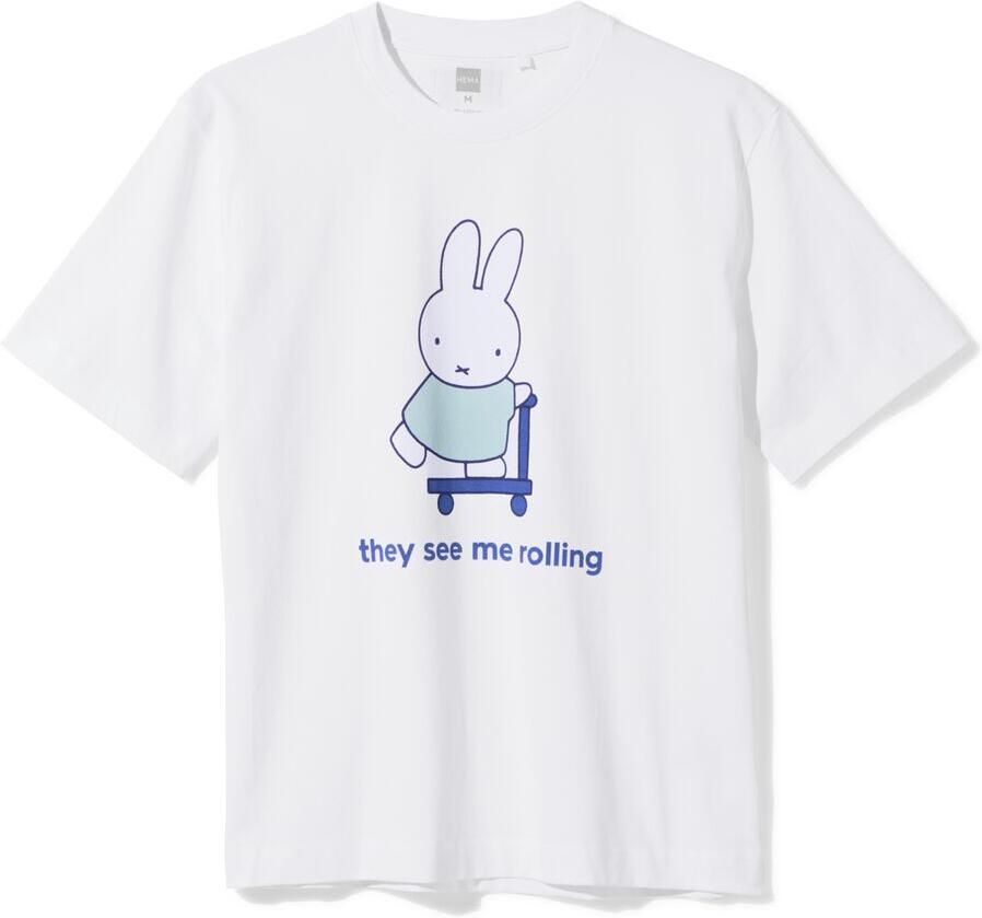HEMA Nijntje T-shirt Voor Volwassenen 'they See Me Rolling' Wit (wit) - Foto 2