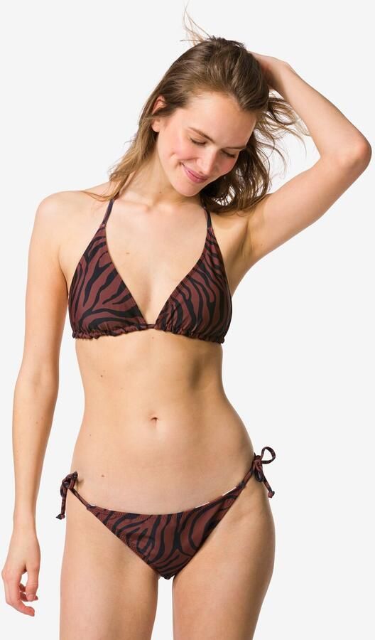 HEMA Omkeerbaar Damesbikinibroekje Jacky Zebra-blokken Chocoladebruin (chocoladebruin) - Foto 2