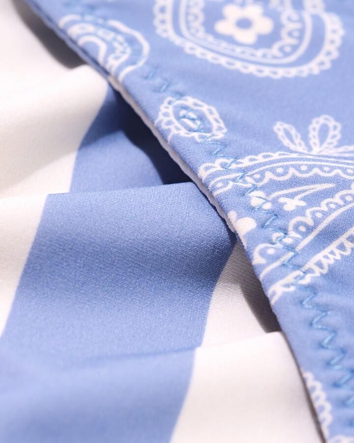 HEMA Omkeerbare Damesbikinibroekje Jacky Paisley-strepen Blauw (blauw)