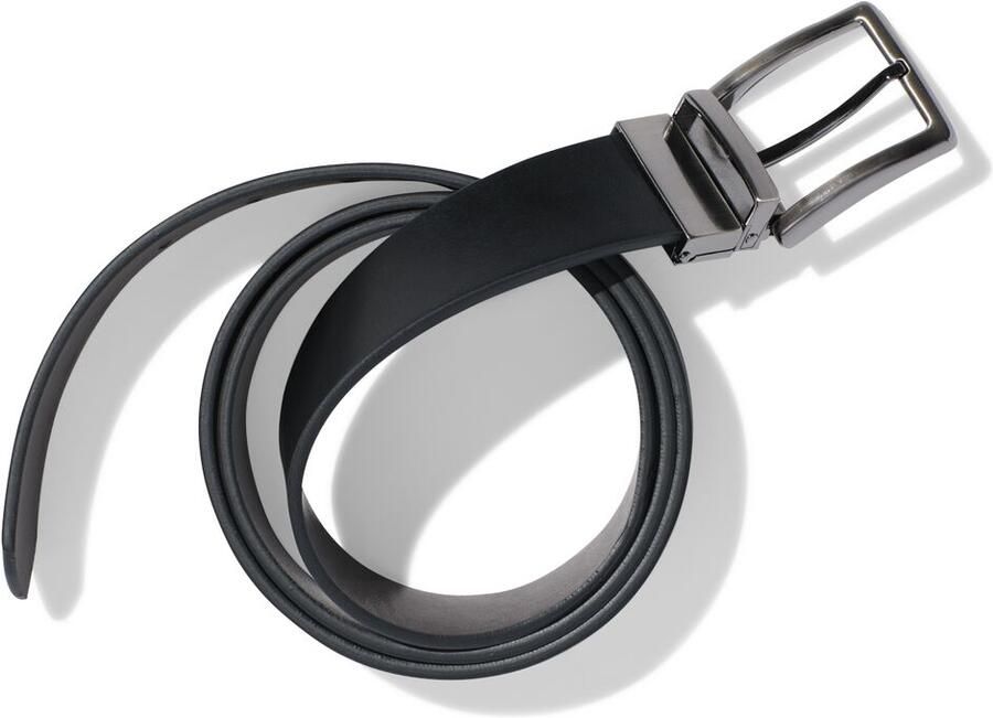 Menclothing Omkeerbare Mannenriem 3.5cm Zwart (zwart)